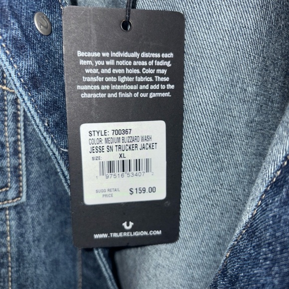 True Religion Blue Denim Jacket - Picture 7 of 10